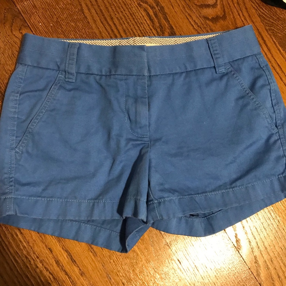 Blue Jcrew chino shorts, size 00